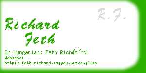 richard feth business card